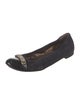 AGL Suede Chain-Link Accents Flats