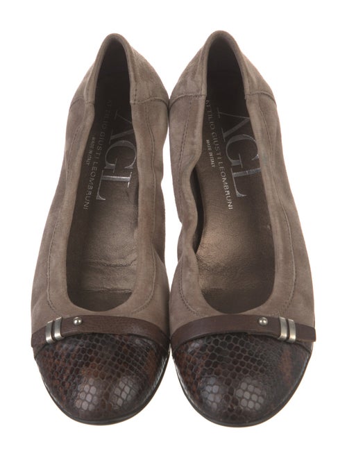 AGL Suede Animal Print Ballet Flats