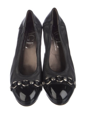 AGL Leather Chain-Link Accents Pumps