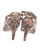 AGL Leather Animal Print T-Strap Sandals