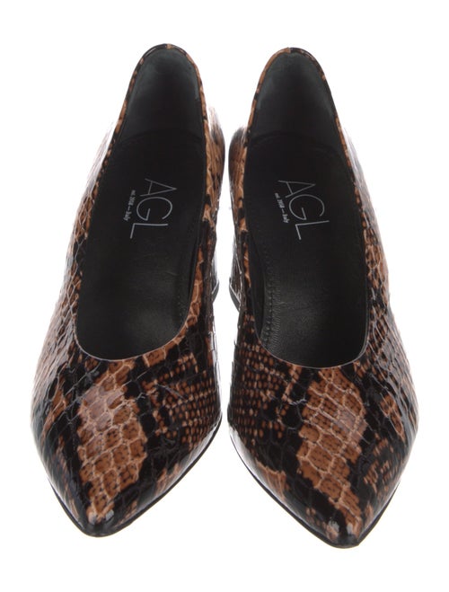 AGL Leather Animal Print Pumps