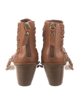 AGL Leather Lasercut Accents Lace-Up Boots