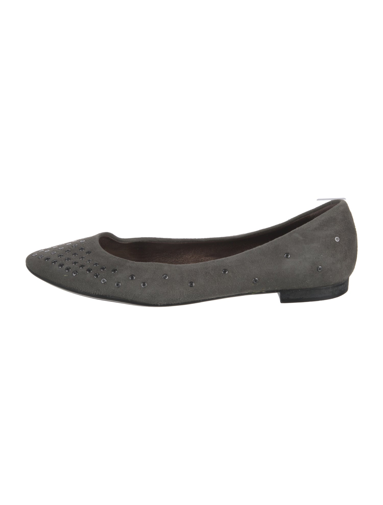 AGL Suede Studded Accents Ballet Flats