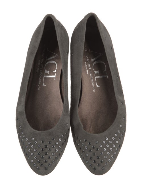 AGL Suede Studded Accents Ballet Flats
