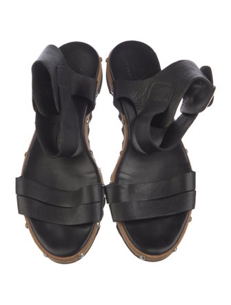 AGL Leather Studded Accents Sandals