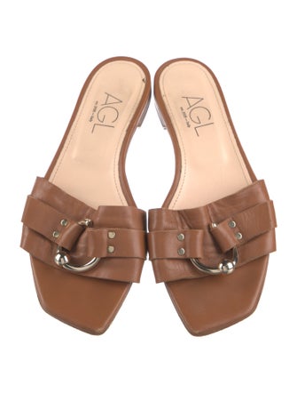 AGL Leather Slides
