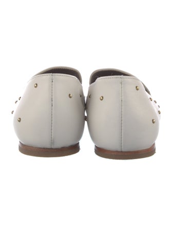 AGL Leather Studded Accents Loafers