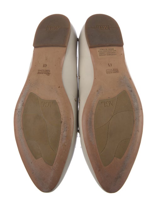 AGL Leather Studded Accents Loafers