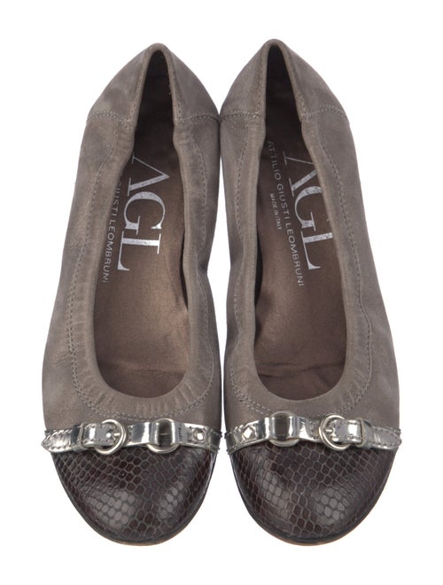 AGL Suede Colorblock Pattern Ballet Flats