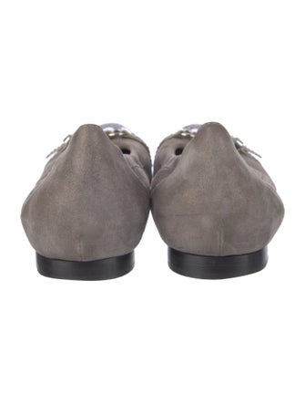 AGL Suede Colorblock Pattern Ballet Flats