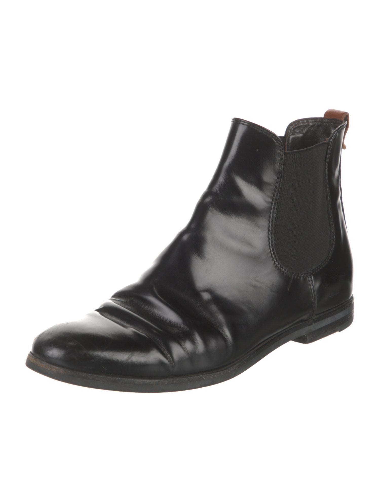 AGL Patent Leather Chelsea Boots