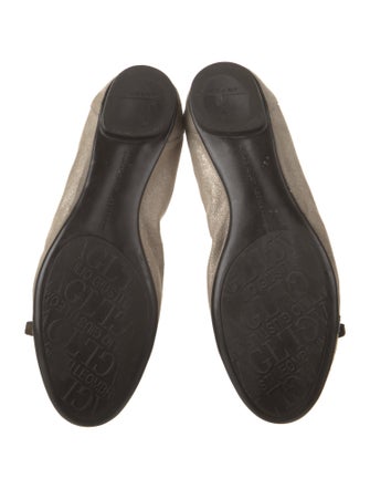 AGL Suede Chain-Link Accents Ballet Flats