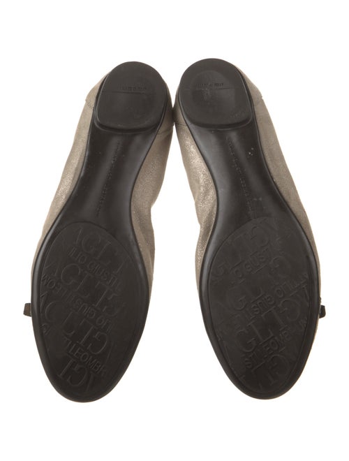 AGL Suede Chain-Link Accents Ballet Flats