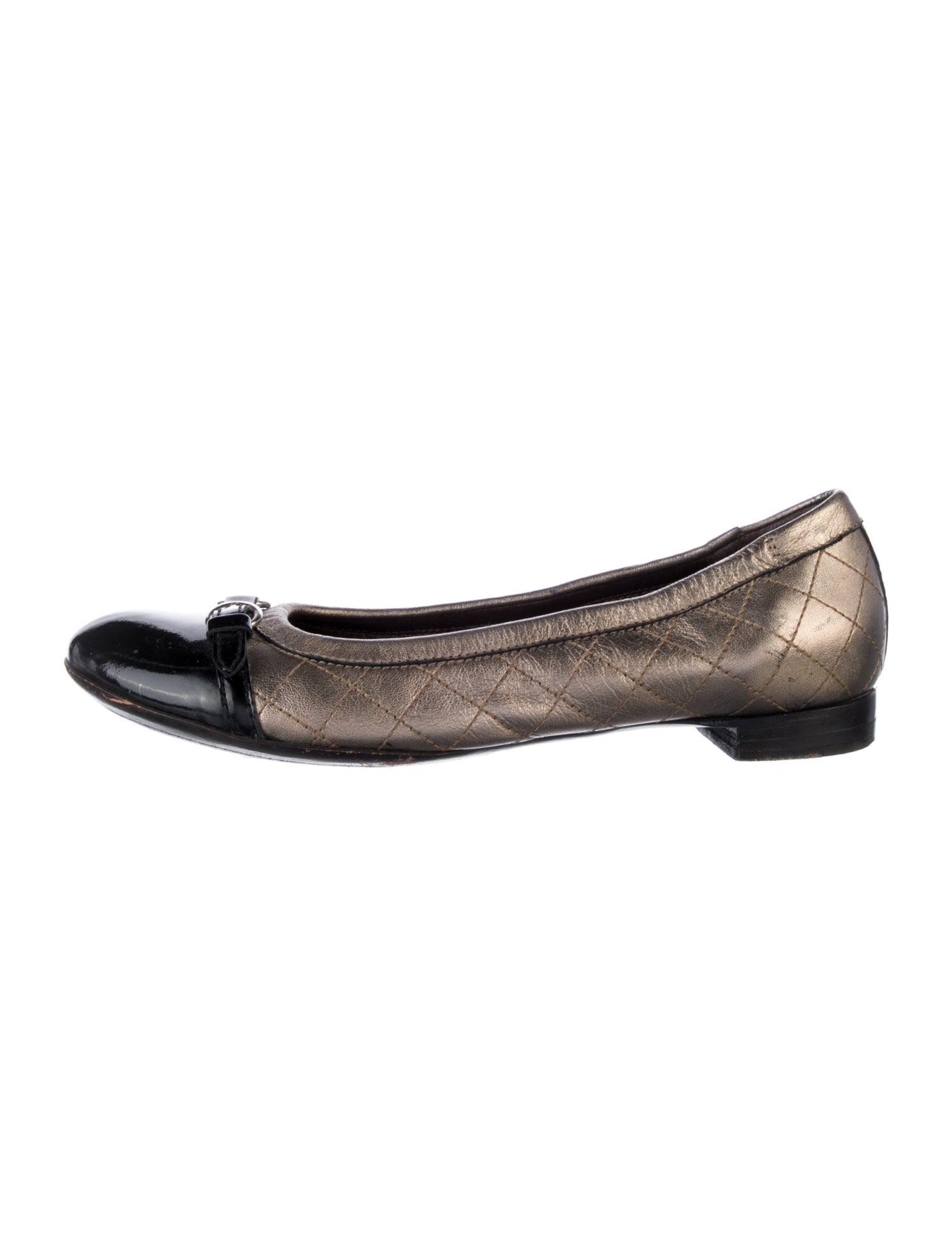AGL Leather Colorblock Pattern Ballet Flats