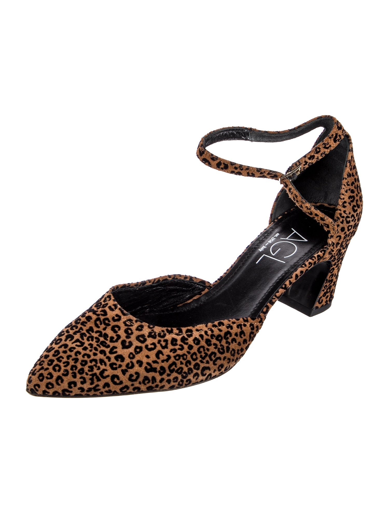 AGL Suede Cutout Accent D'Orsay Pumps