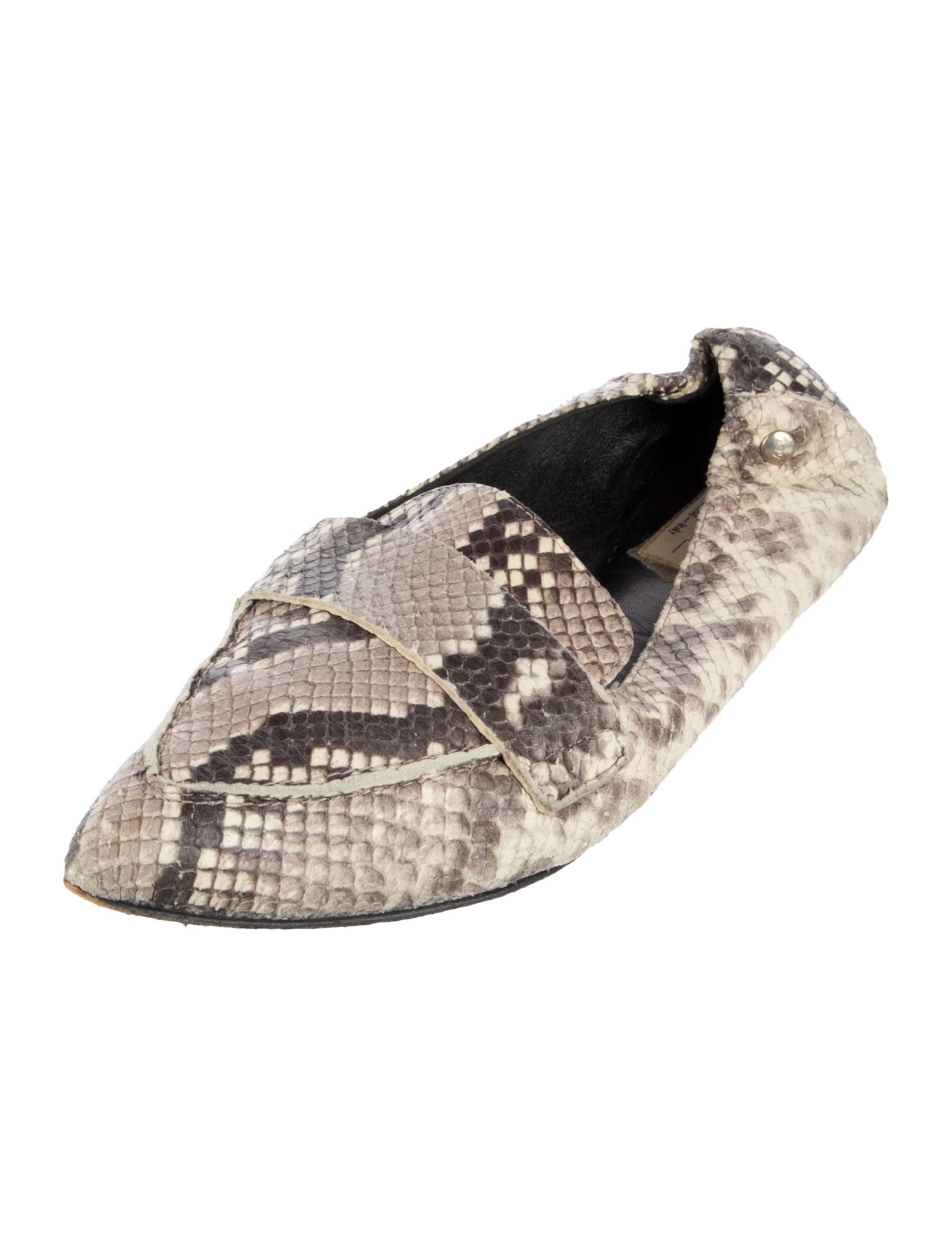 AGL Snakeskin Animal Print Loafers
