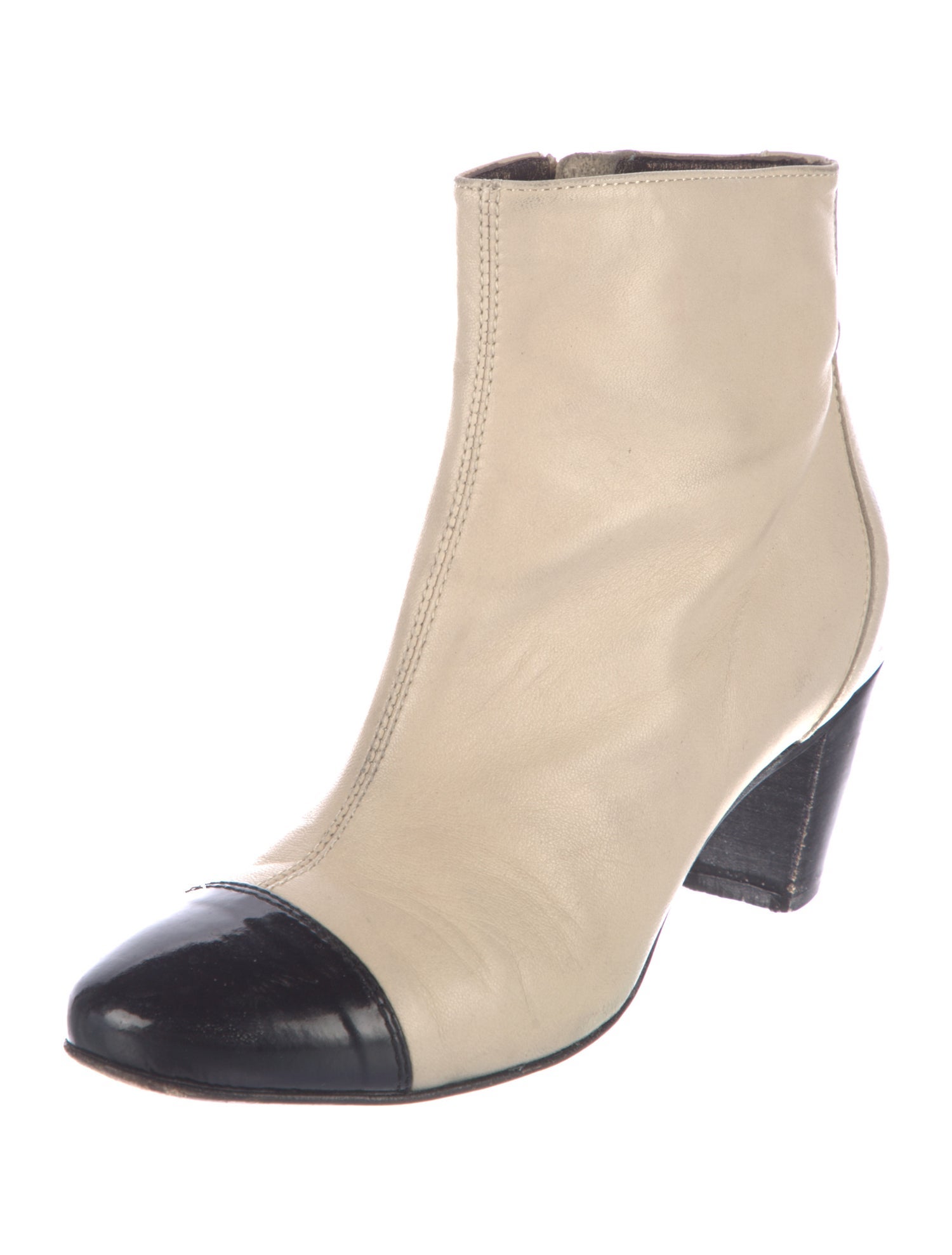 AGL Leather Colorblock Pattern Boots