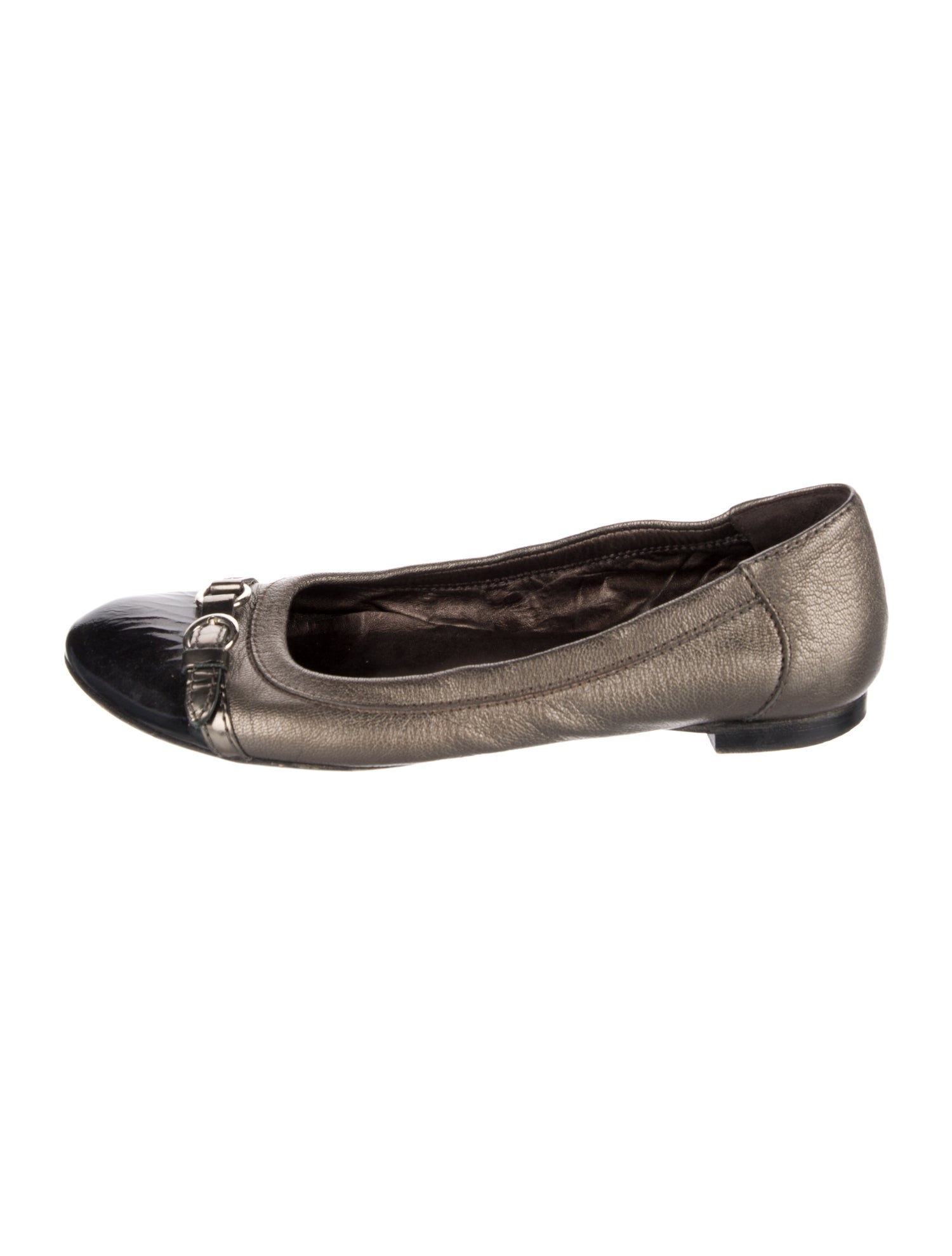 AGL Leather Colorblock Pattern Ballet Flats