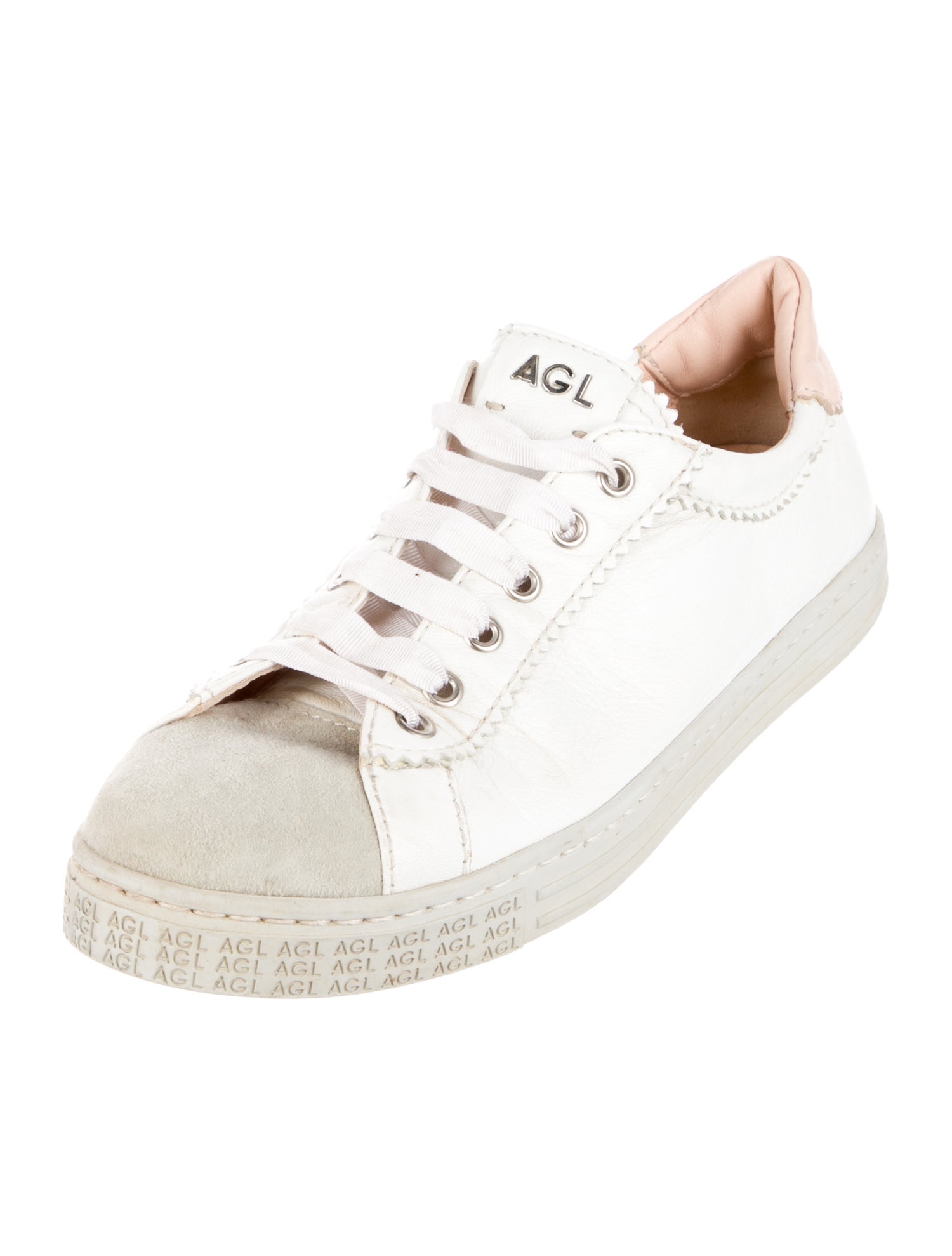 AGL Leather Colorblock Pattern Sneakers