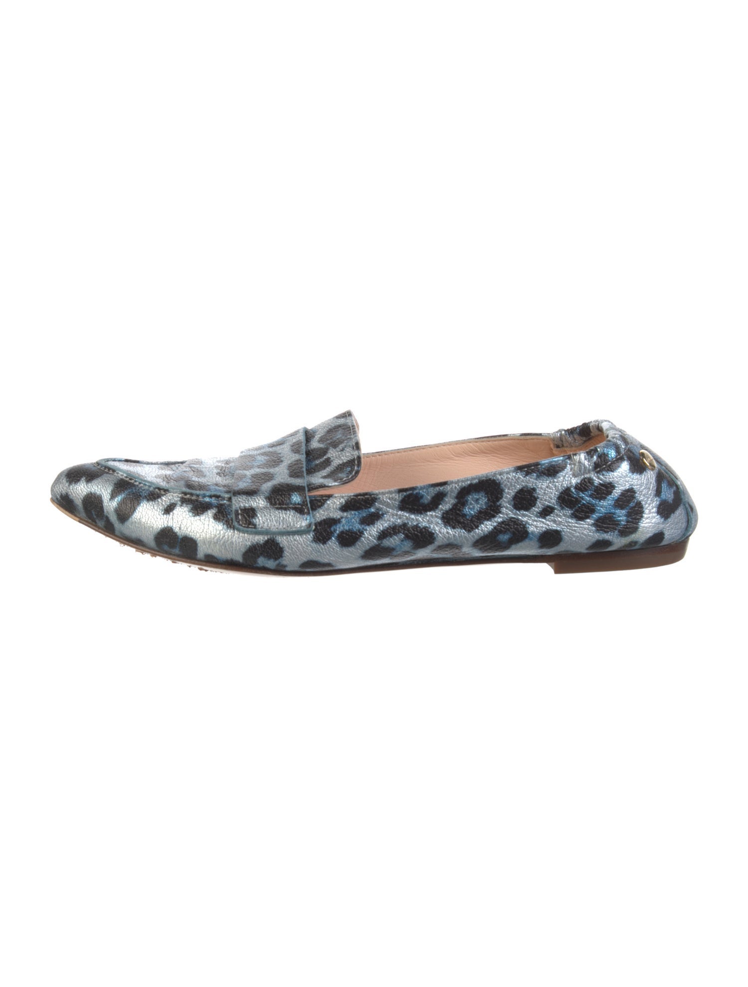 AGL Leather Animal Print Loafers