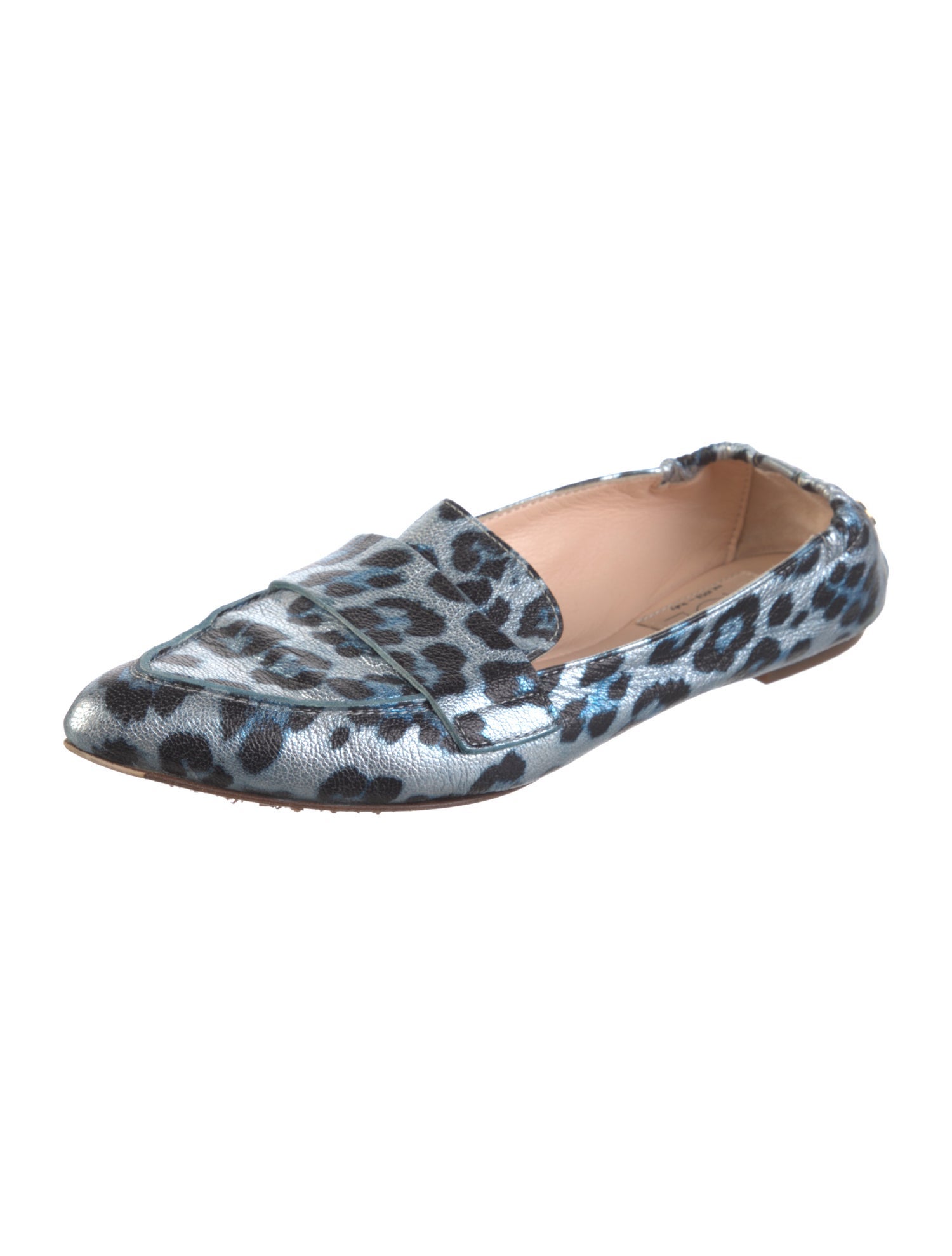 AGL Leather Animal Print Loafers