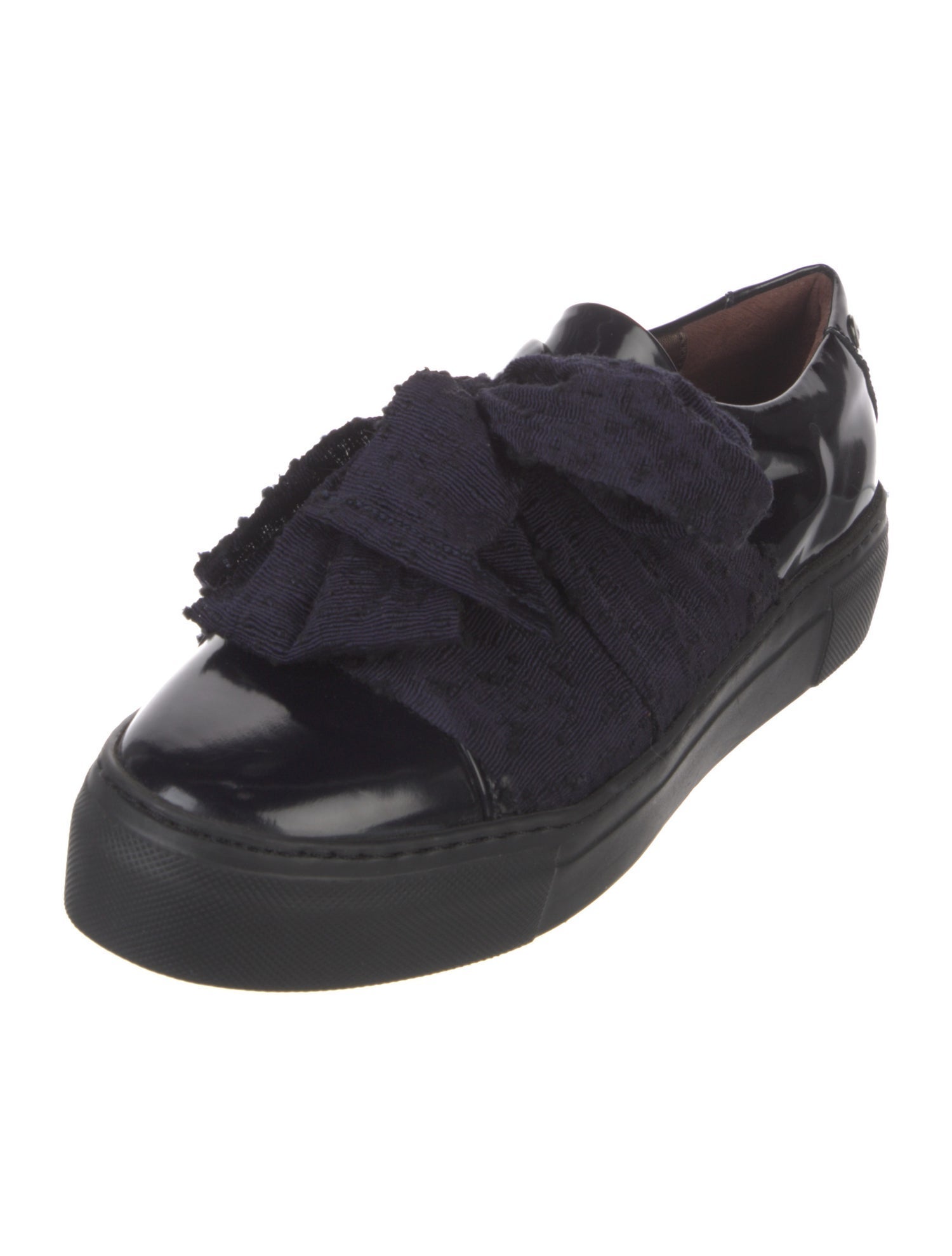 AGL Patent Leather Bow Accents Sneakers