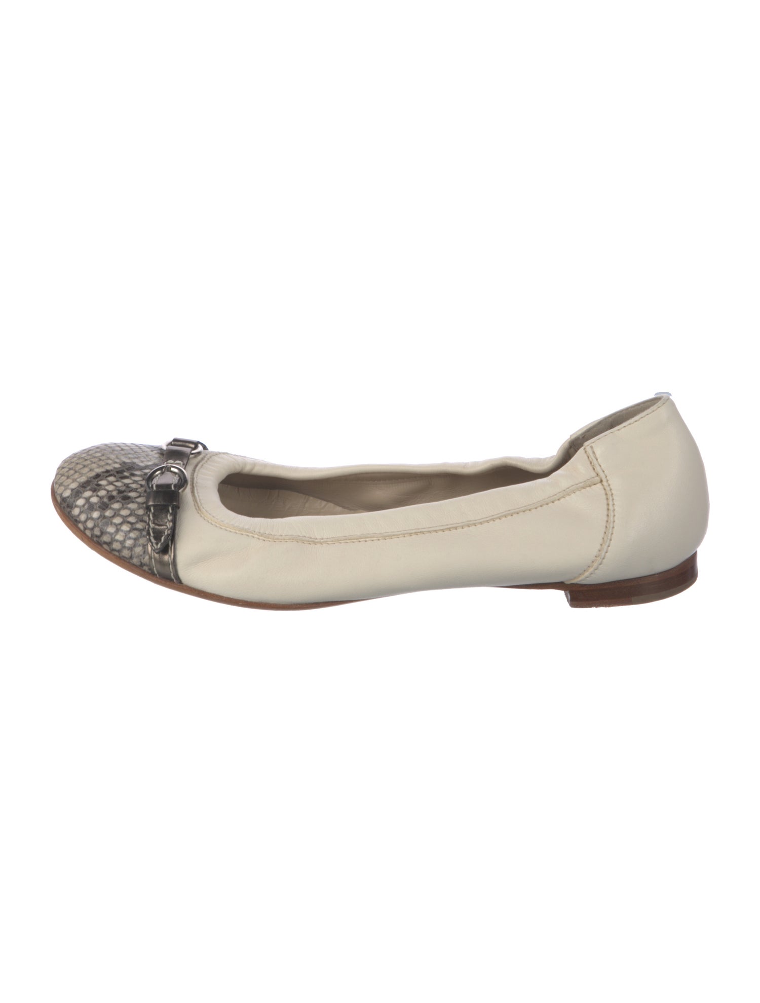 AGL Leather Animal Print Ballet Flats