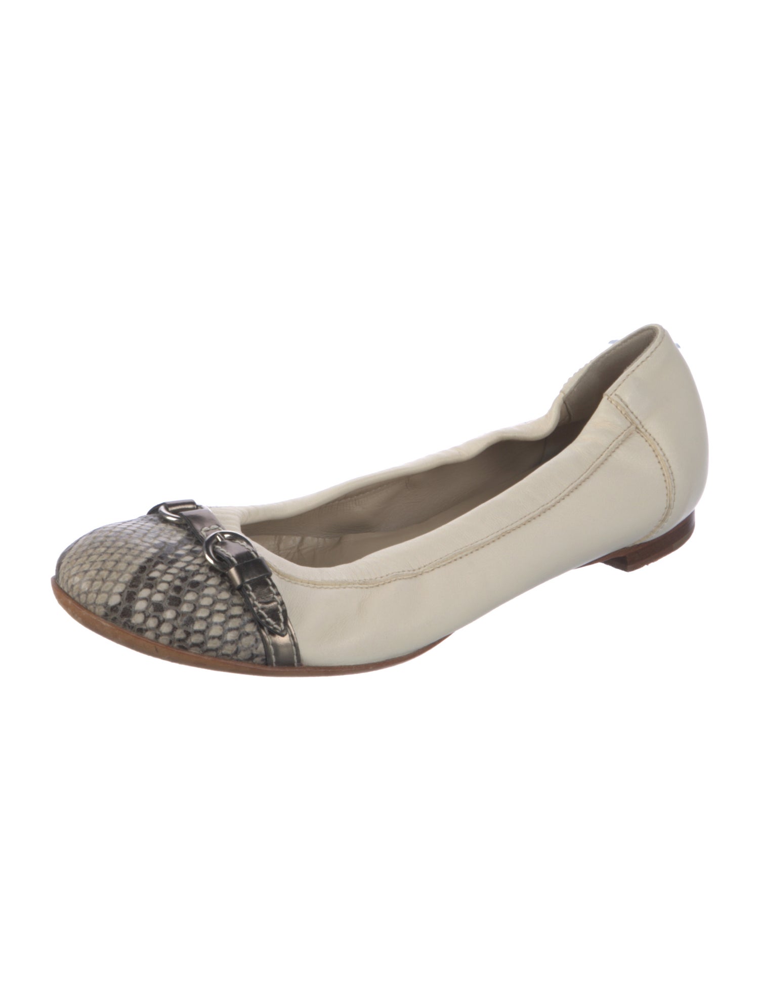 AGL Leather Animal Print Ballet Flats