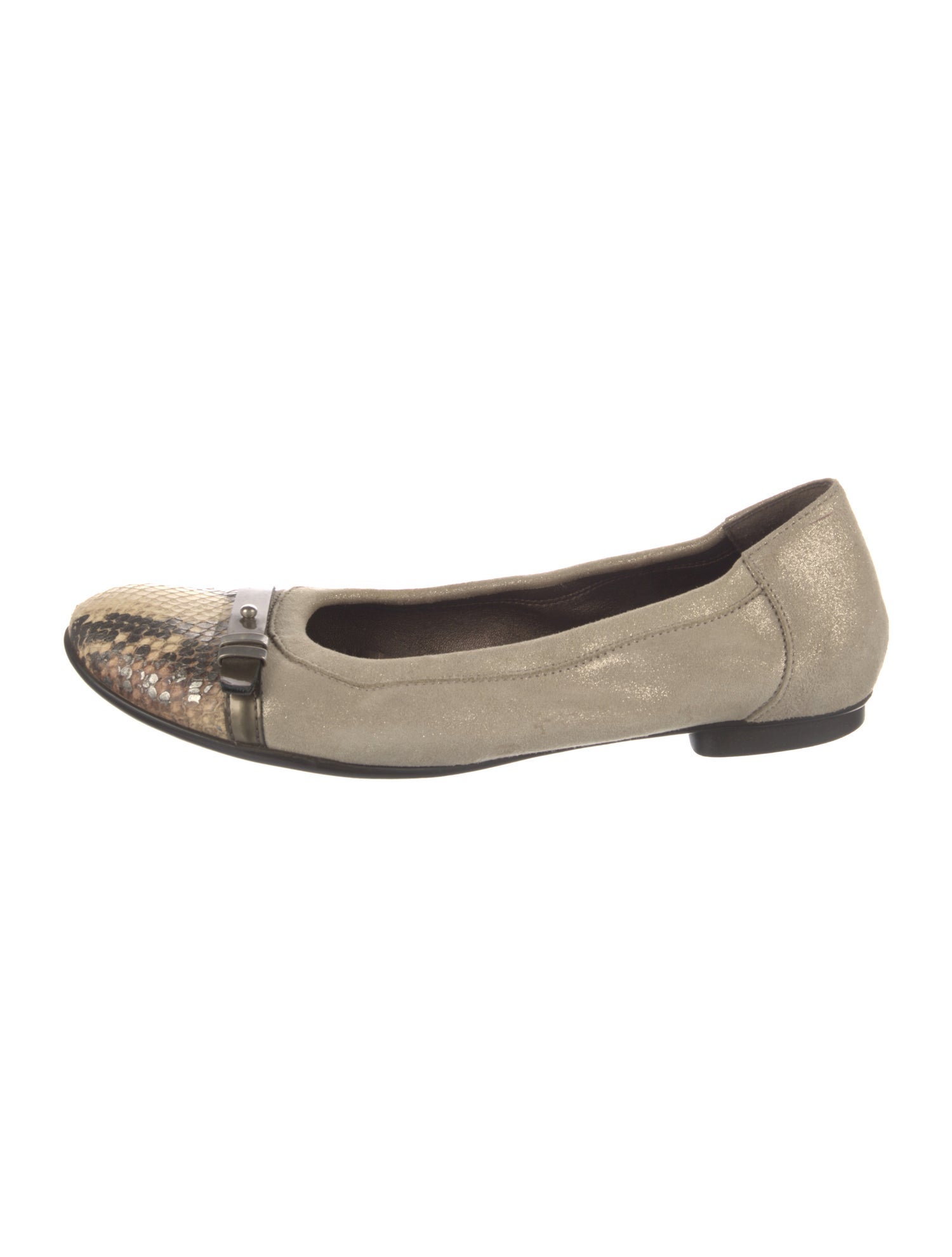 AGL Leather Animal Print Ballet Flats