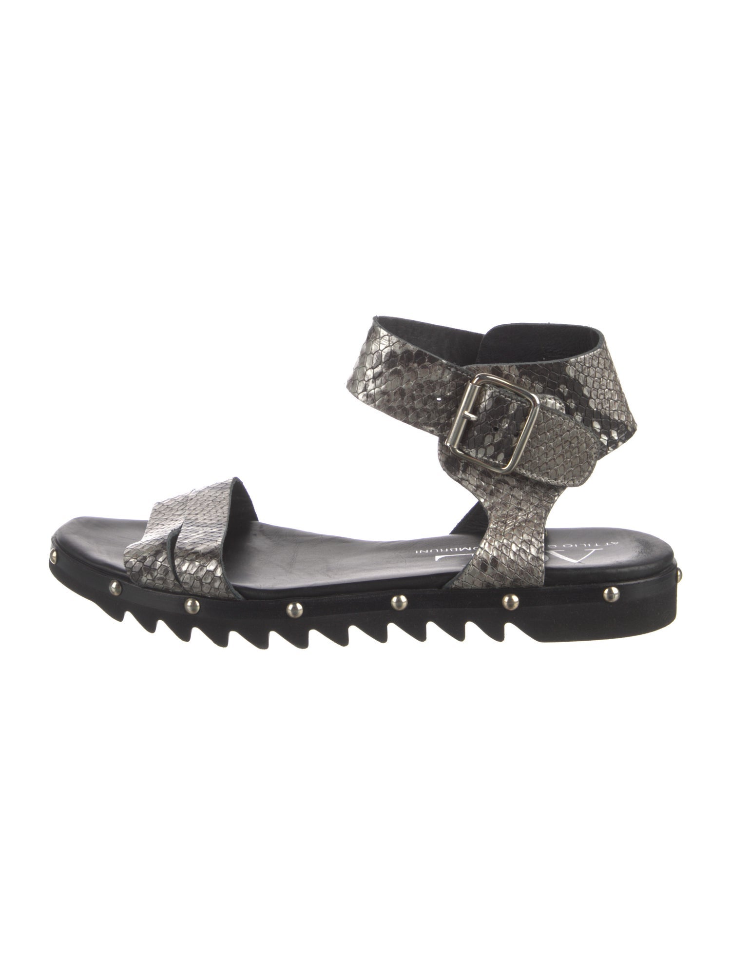 AGL Leather Animal Print Gladiator Sandals