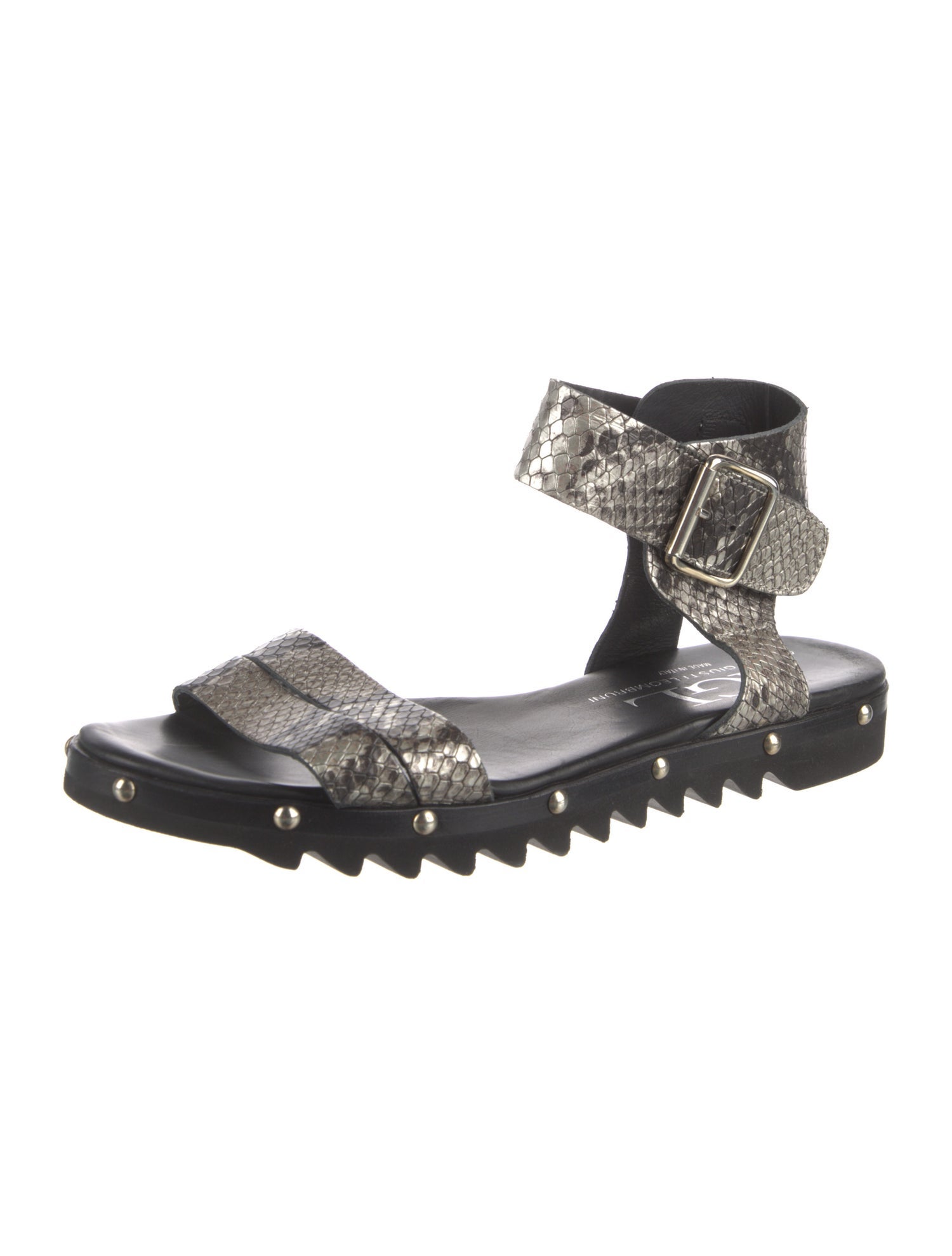 AGL Leather Animal Print Gladiator Sandals