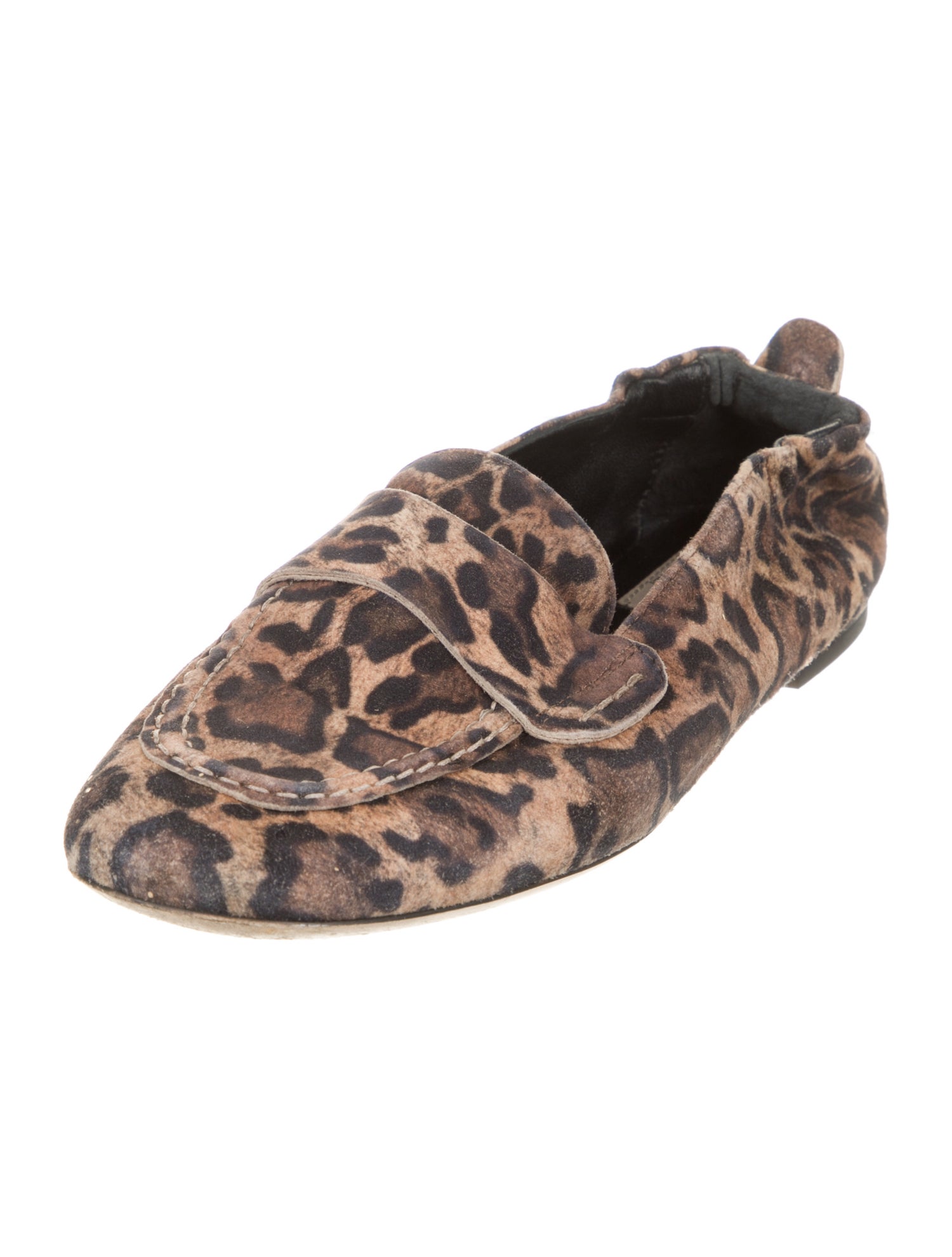 AGL Suede Animal Print Loafers