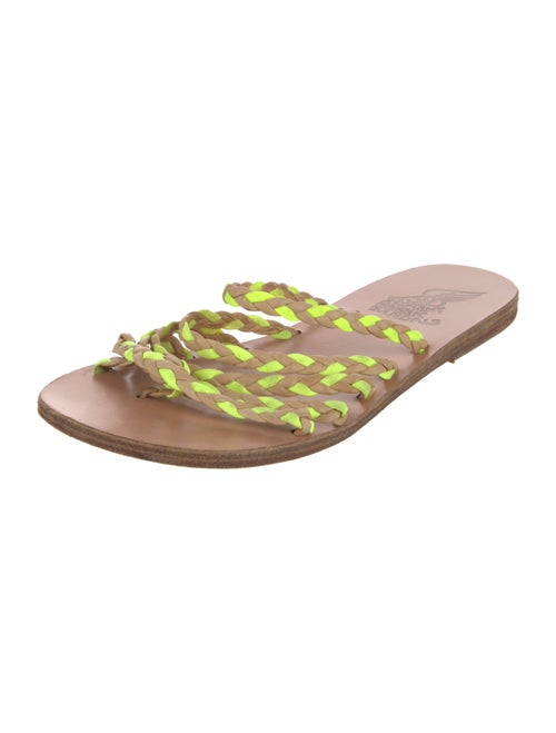 Ancient Greek Sandals x Lemlem Patent Leather Floral Print Slides