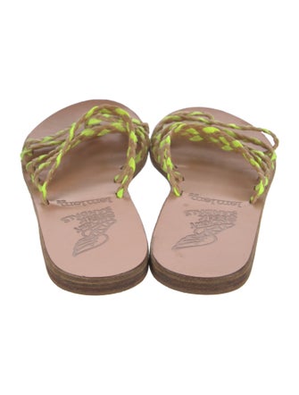 Ancient Greek Sandals x Lemlem Patent Leather Floral Print Slides