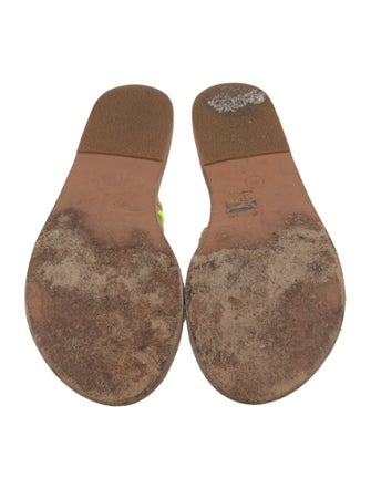 Ancient Greek Sandals x Lemlem Patent Leather Floral Print Slides