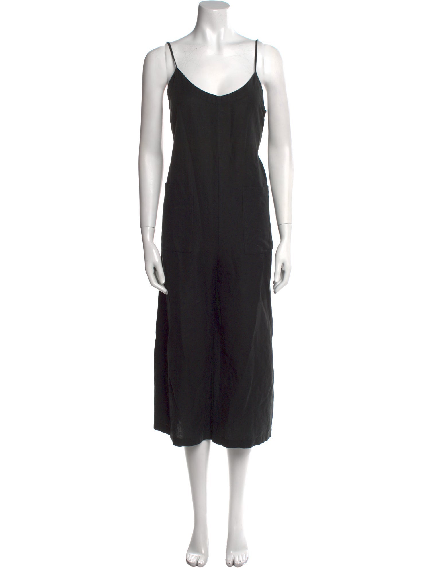 Ali Golden Linen Scoop Neck Jumpsuit