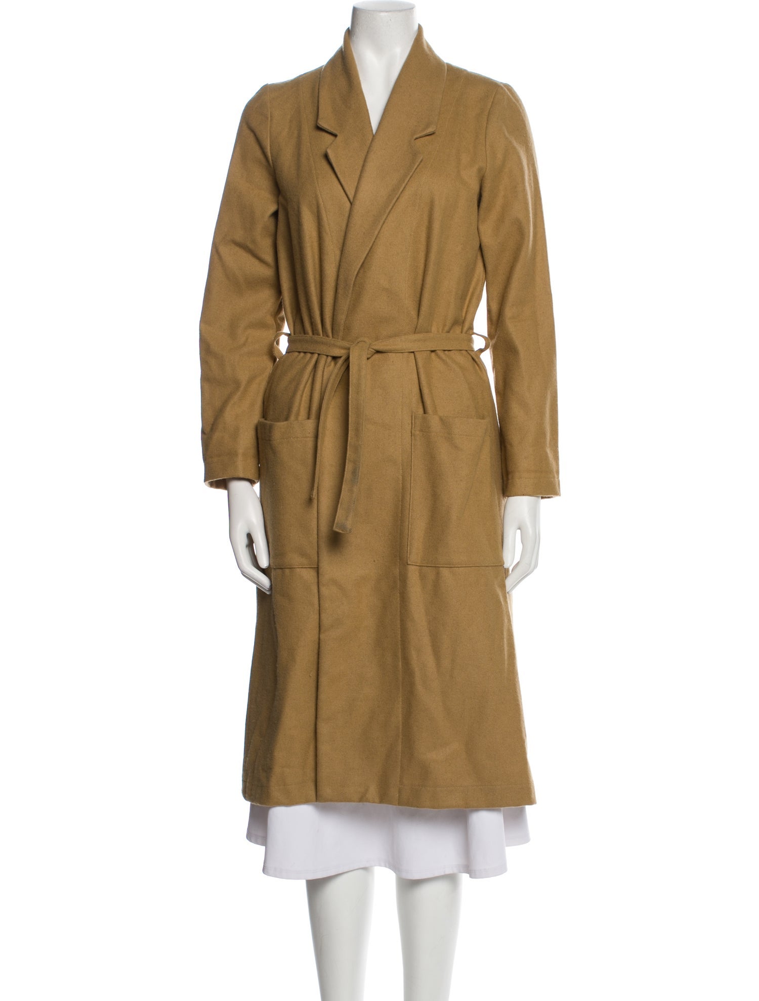 Ali Golden Wool Trench Coat
