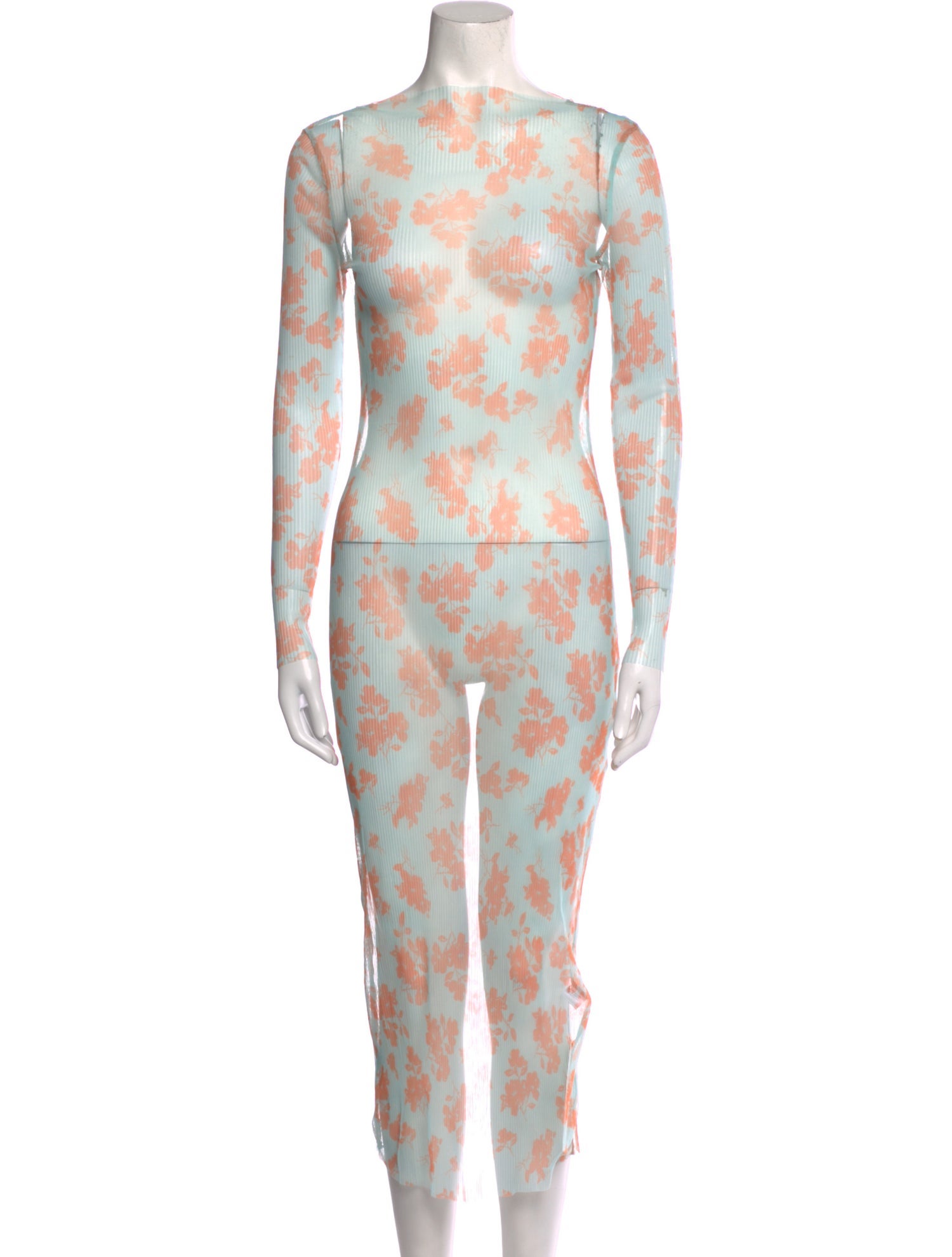 Ali Golden Floral Print Long Dress