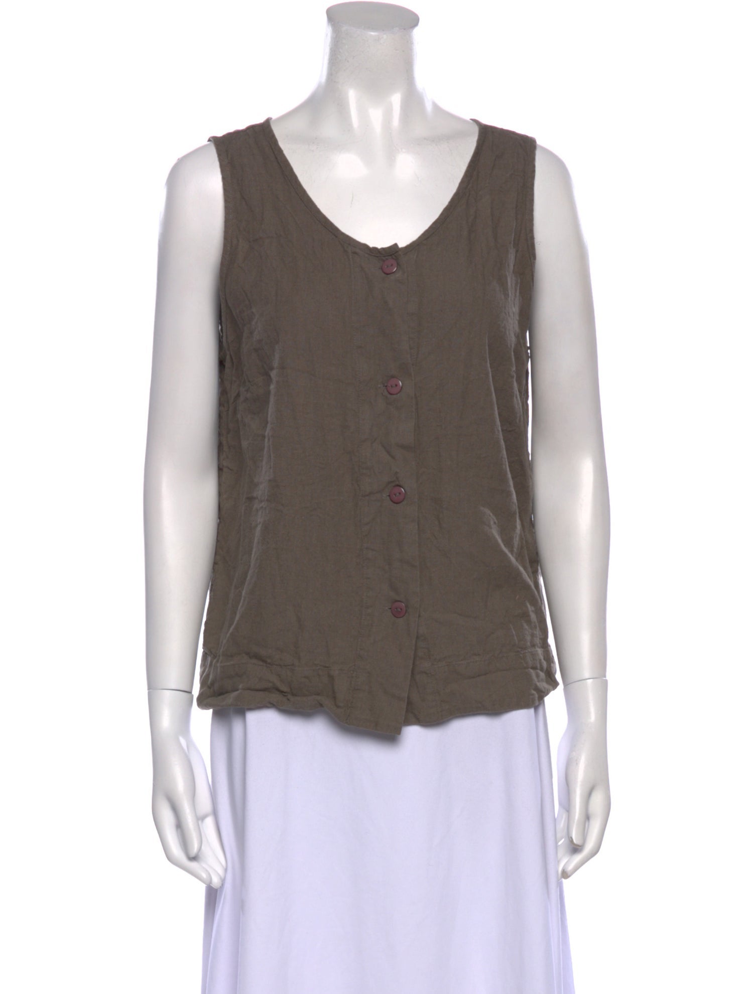 Ali Golden Silk Scoop Neck Top