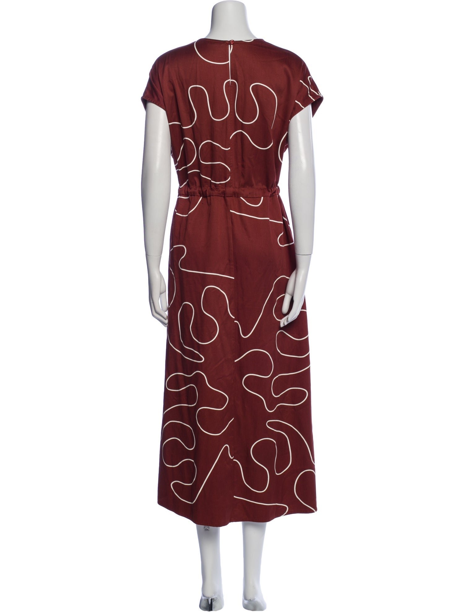 Ali Golden Printed Long Dress