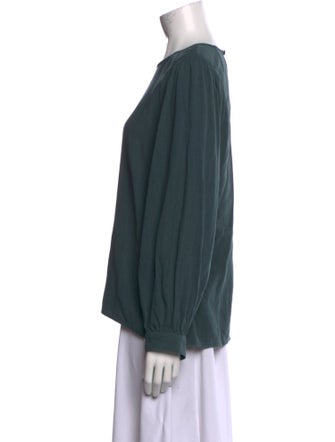 Ali Golden Crew Neck Long Sleeve Blouse