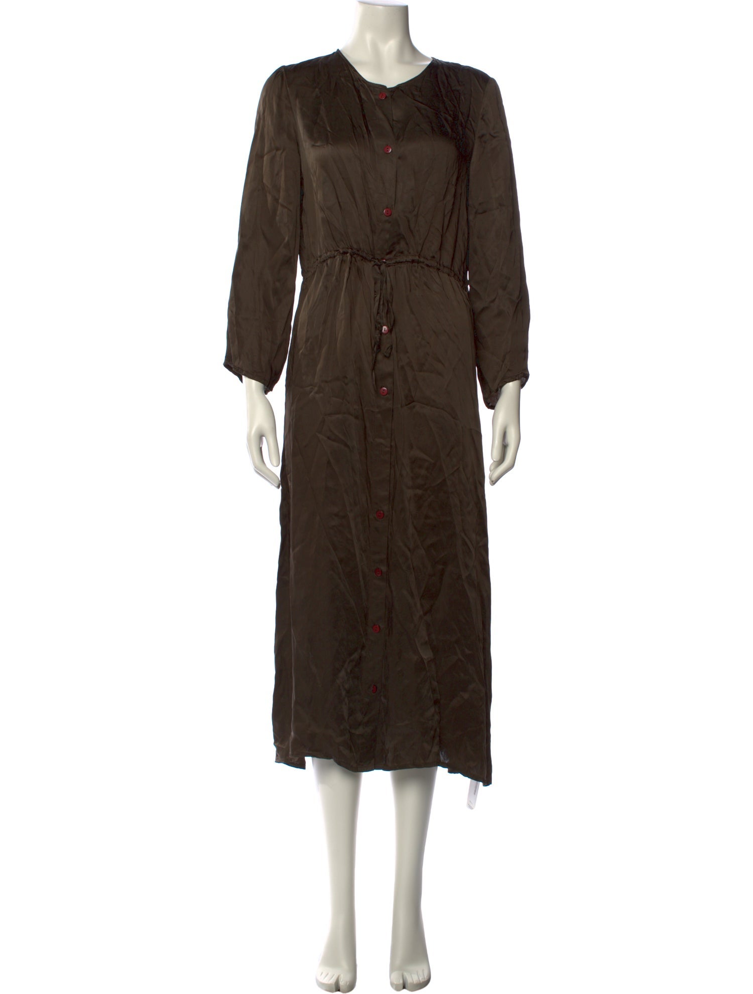 Ali Golden Scoop Neck Long Dress