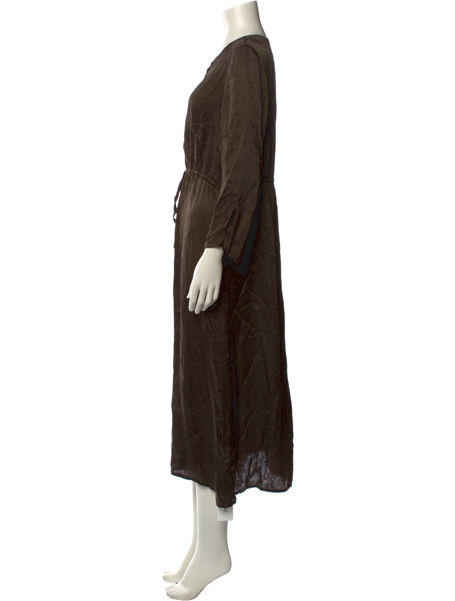 Ali Golden Scoop Neck Long Dress