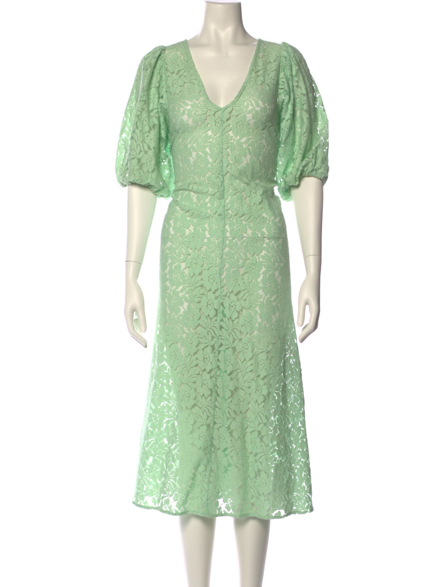 Ali Golden Lace Pattern Long Dress