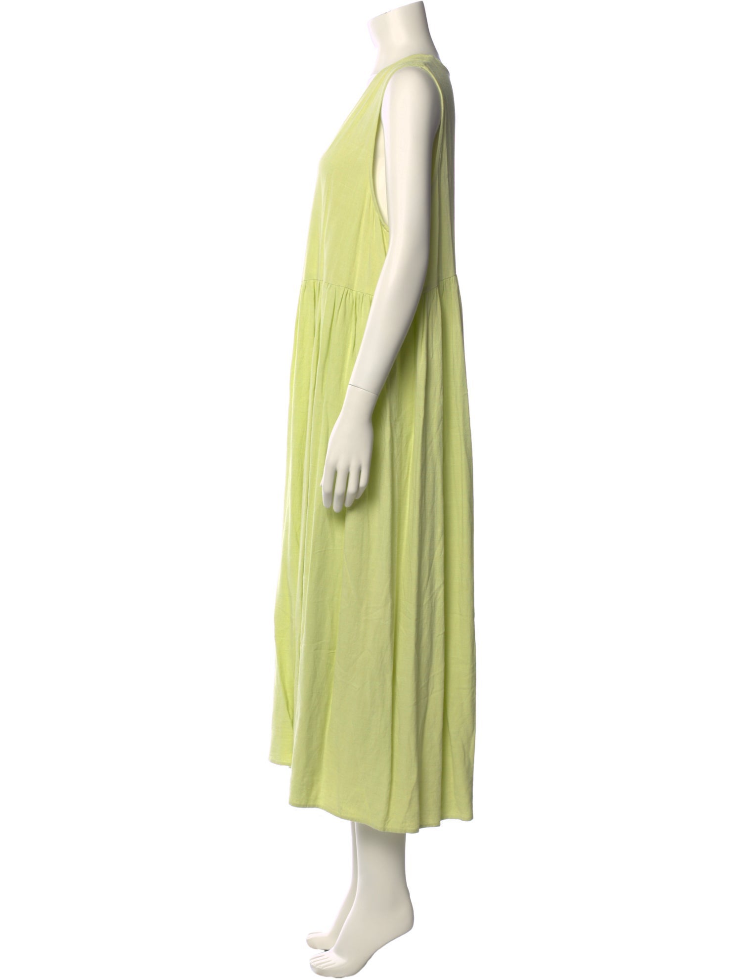 Ali Golden V-Neck Long Dress