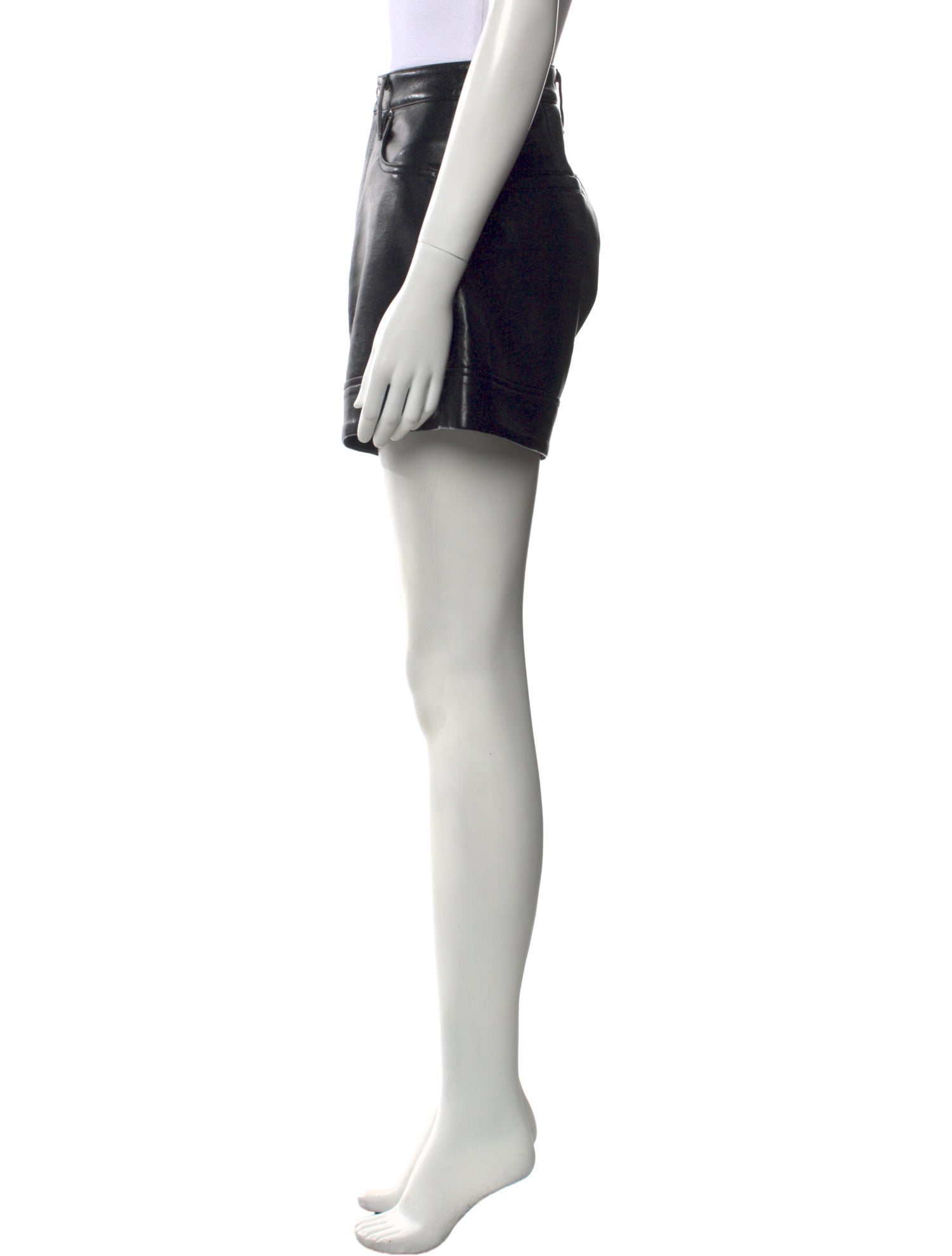 AGOLDE Leather Mini Shorts