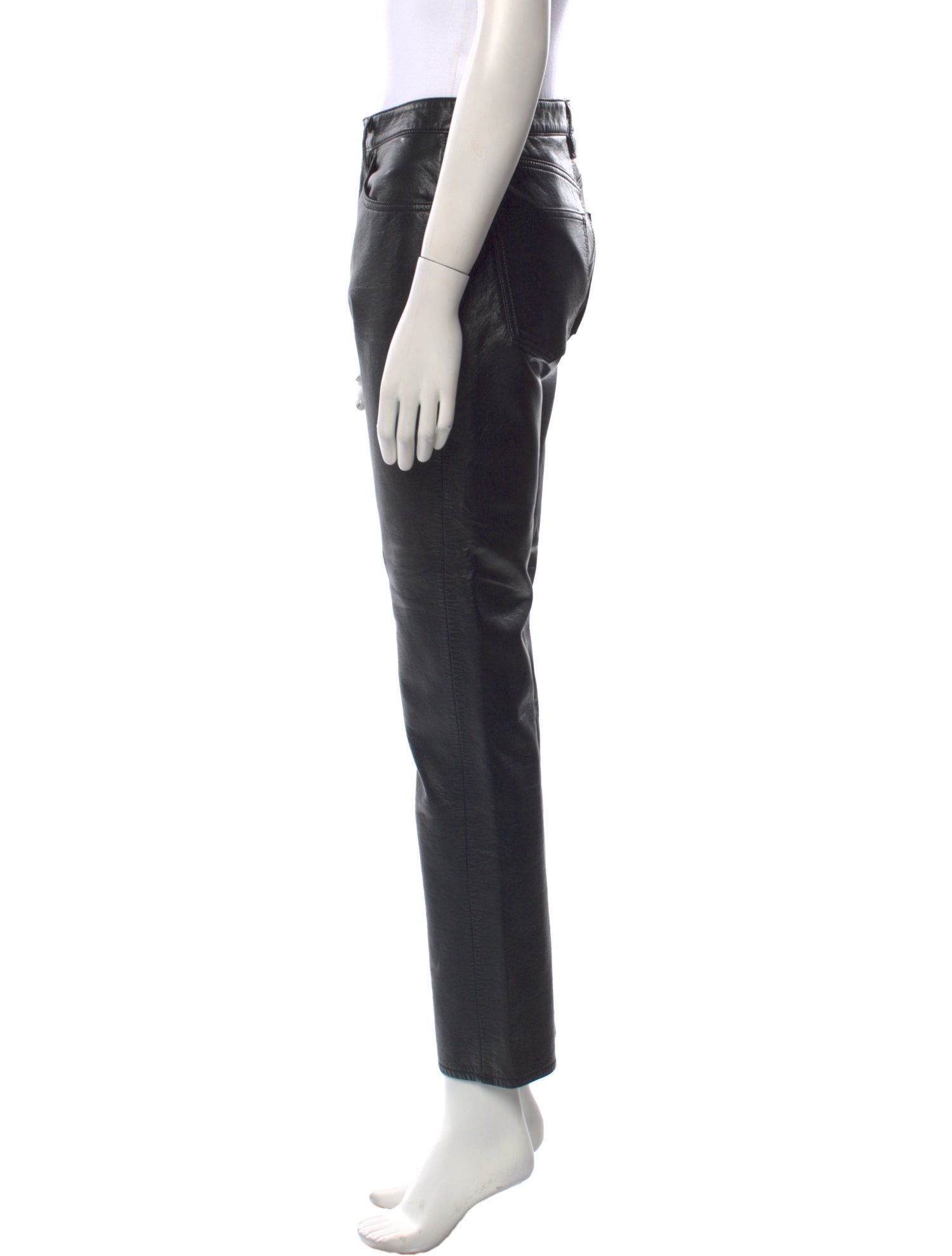 AGOLDE Leather Straight Leg Pants