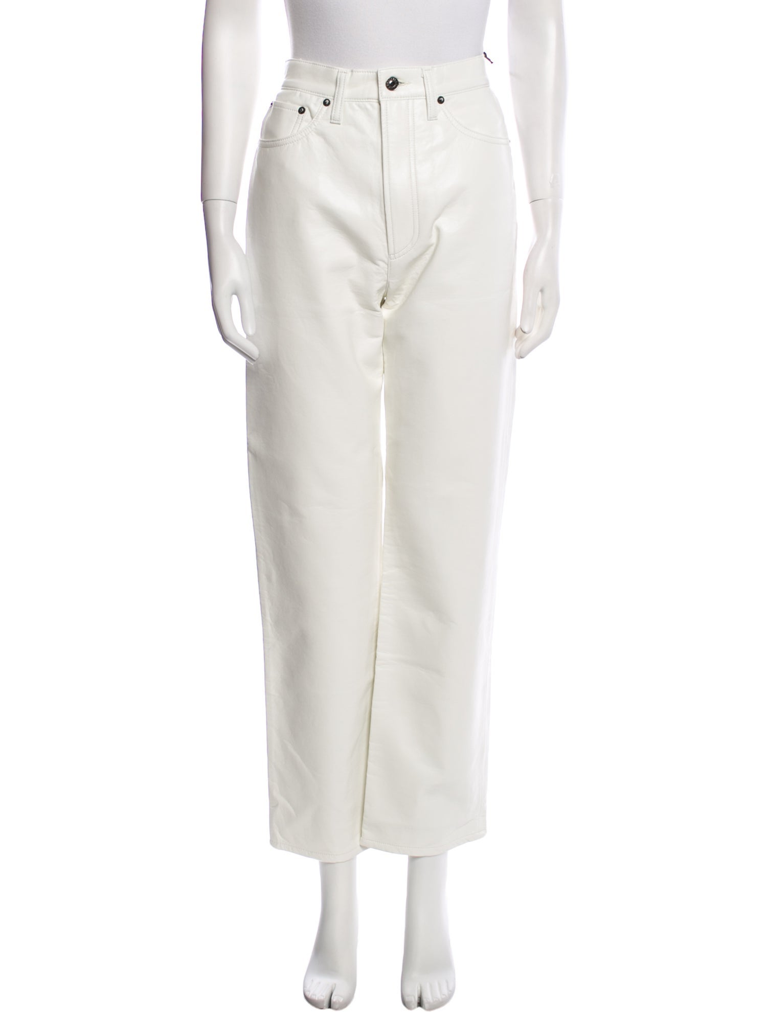 AGOLDE Leather Straight Leg Pants