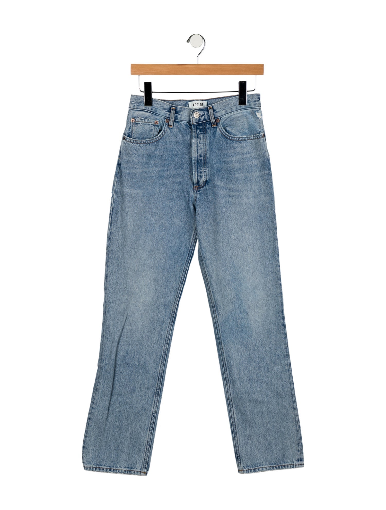 AGOLDE Mid-Rise Straight Leg Jeans