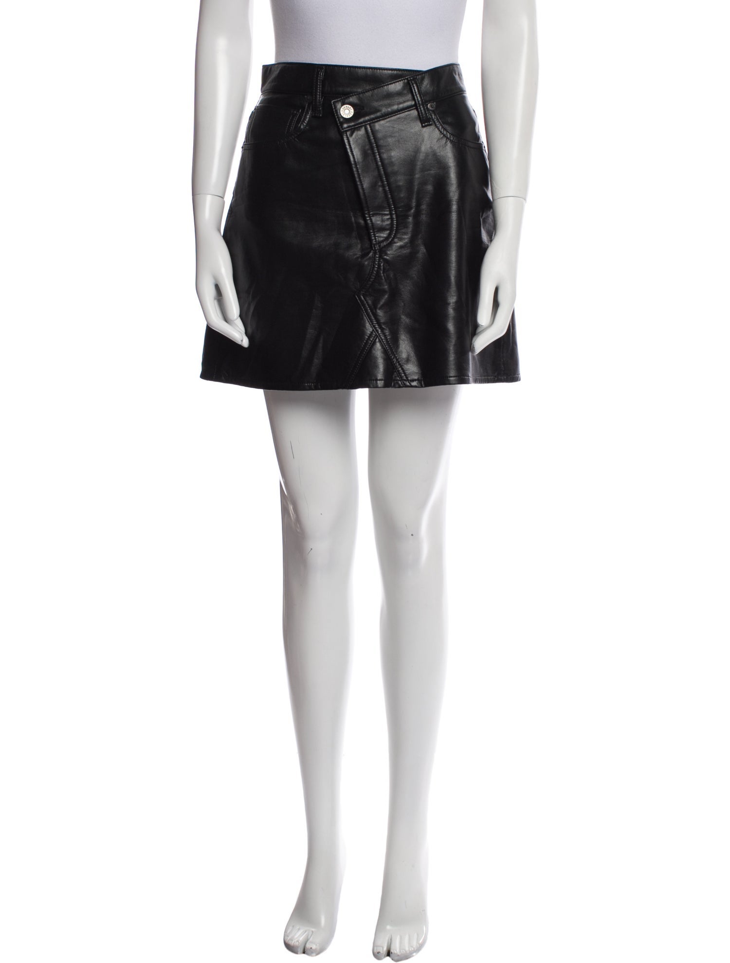AGOLDE Leather Mini Skirt